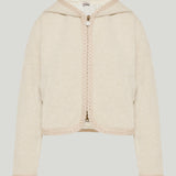 Moncler waffle-knit zip-up hoodie