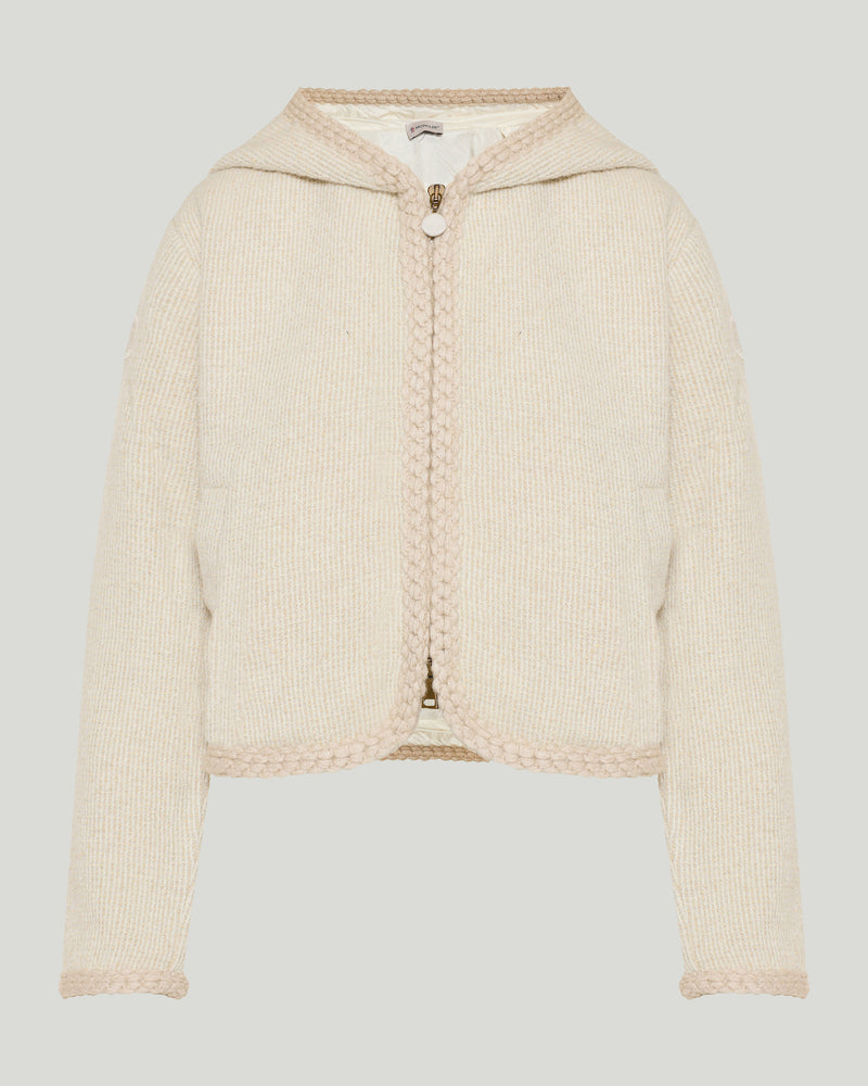 Moncler waffle-knit zip-up hoodie