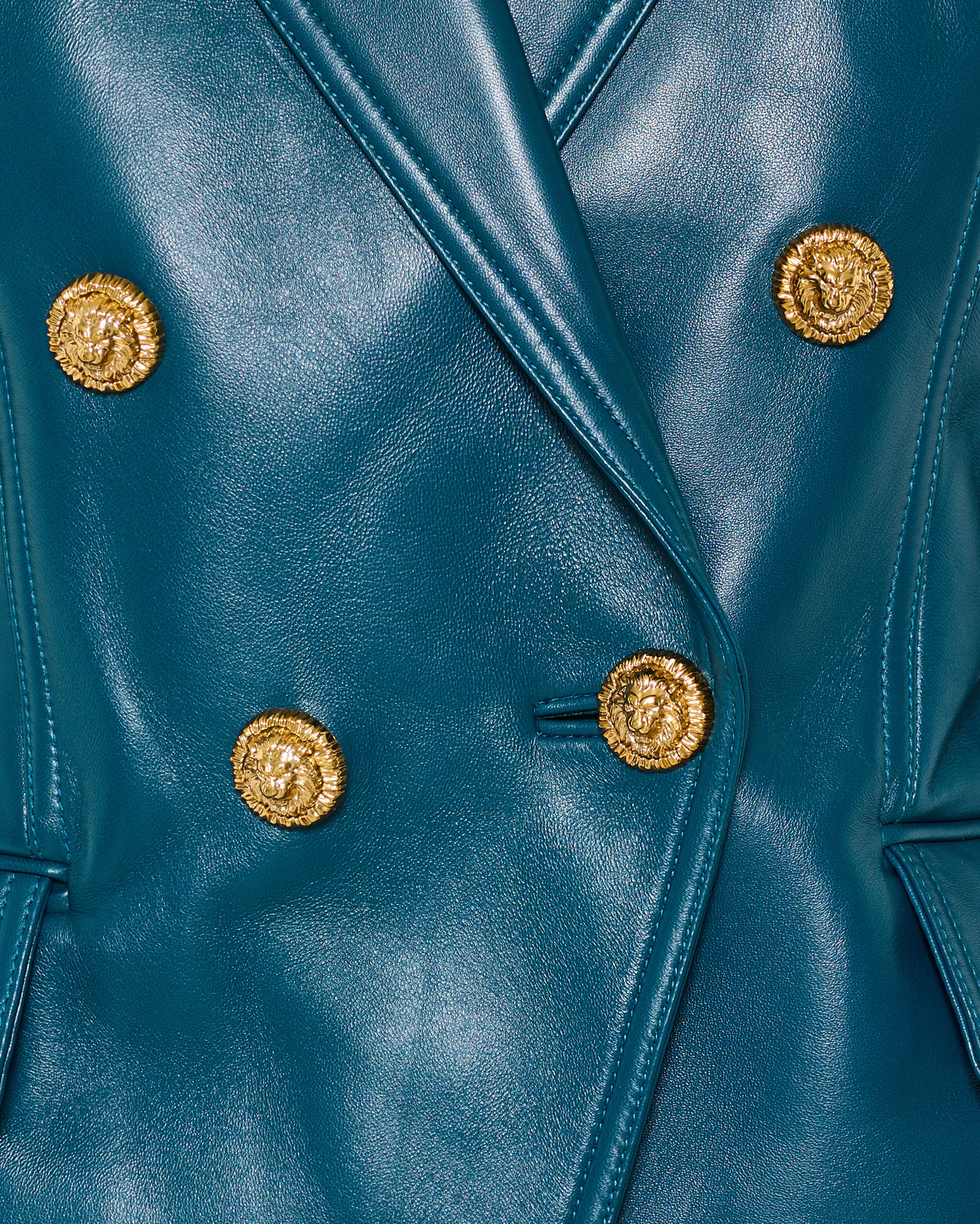 Balmain 6-Button leather jacket – Luisa World