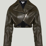 Alaïa Cropped leather biker jacket