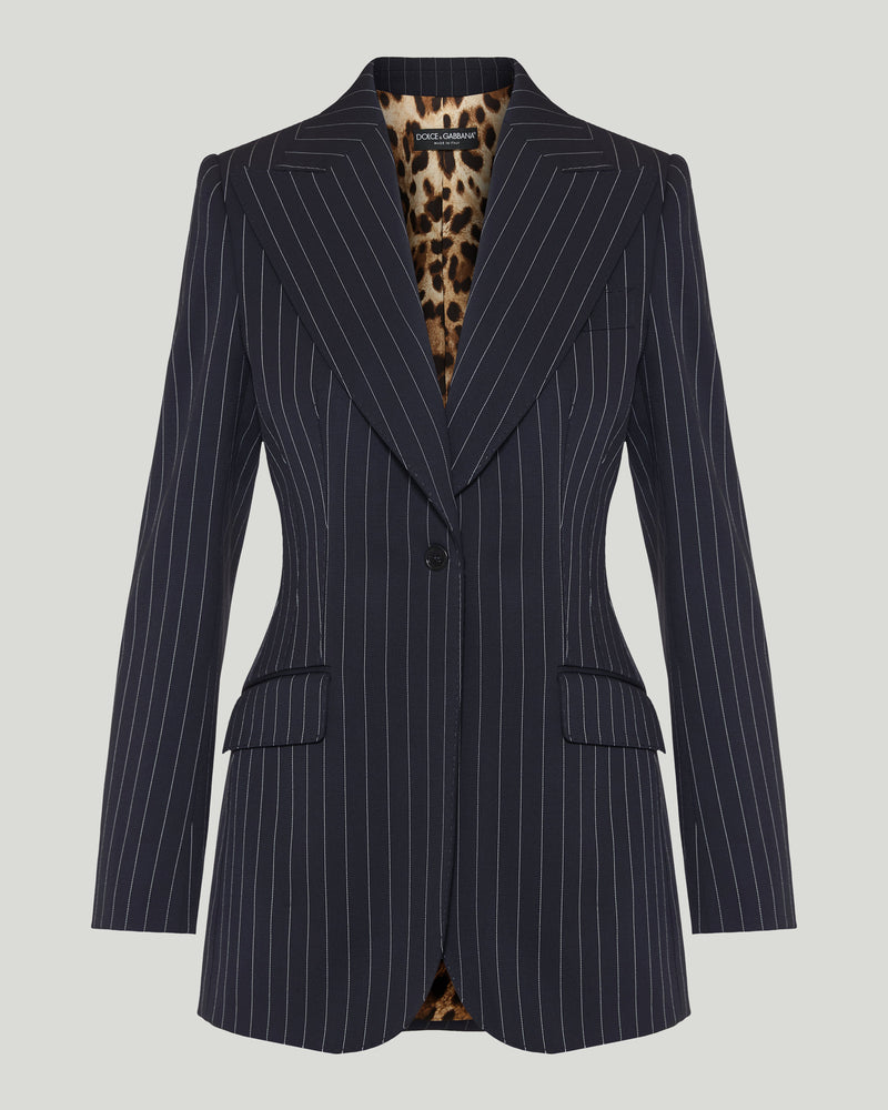Dolce & Gabbana Single-breasted pinstripe wool jacket