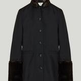 Loulou de Saison Goa faux-fur trimmed wool coat