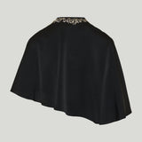 McQueen Embroidered asymmetric cape