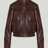 McQueen Cropped leather jacket