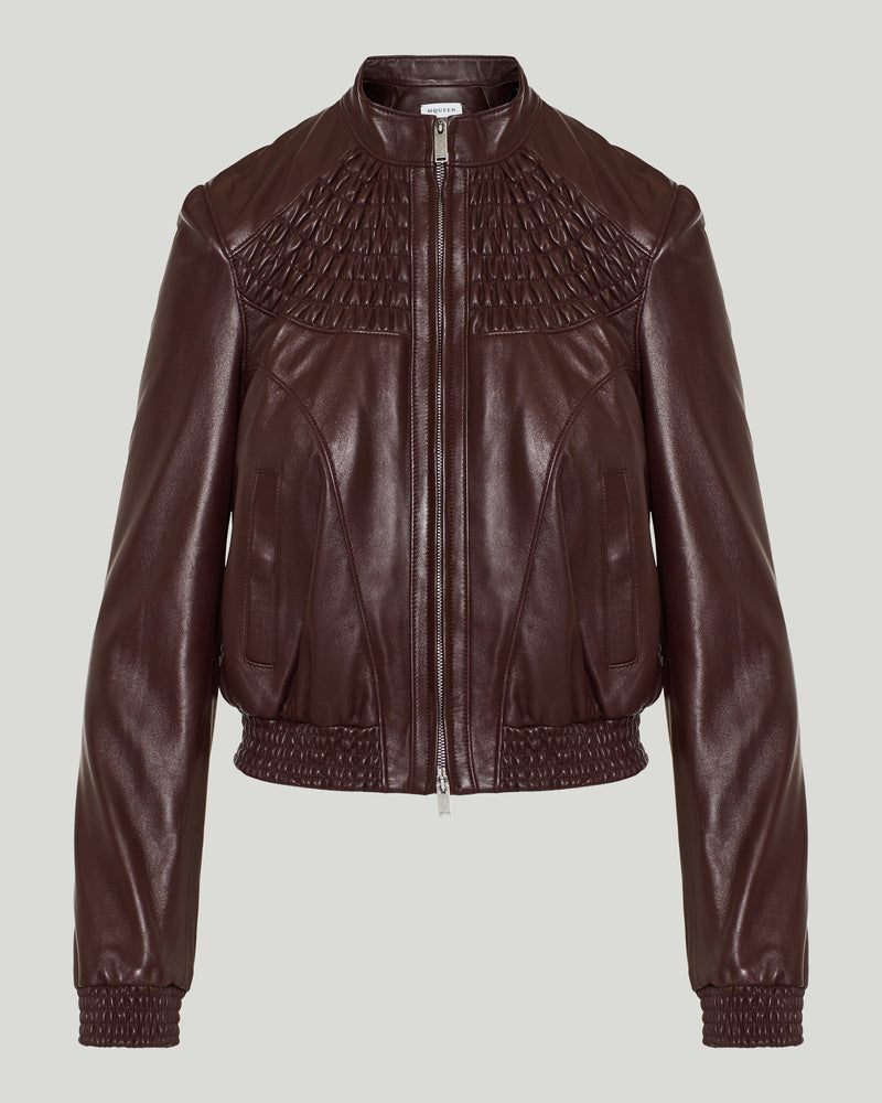 McQueen Cropped leather jacket