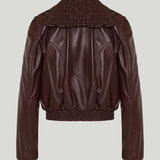 McQueen Cropped leather jacket