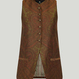 Etro Paisley crepe-jacquard vest