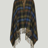 Etro Tartan fringed poncho
