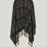 Etro Tartan fringed poncho