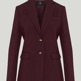 Etro Single-breasted wool jacquard blazer