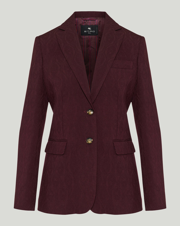 Etro Single-breasted wool jacquard blazer