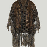 Etro Leopard-jacquard mohair cape