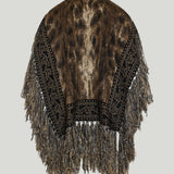 Etro Leopard-jacquard mohair cape