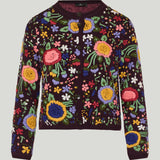 Etro Floral-embroidered wool cardigan