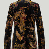Etro Printed double-breasted velvet blazer