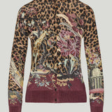 Etro Leopard-print floral cardigan