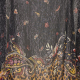 Etro Metallic paisley animal-print silk chiffon poncho