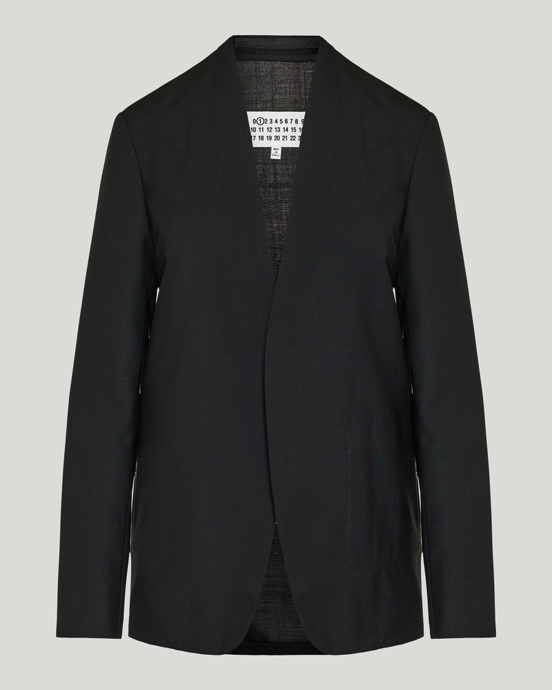 Maison Margiela Collarless wool blazer