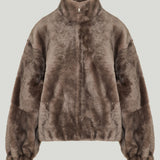 Nour Hammour Cortina shearling bomber jacket