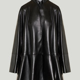 Loewe Peplum leather coat