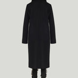 Fendi Shearling-collar wool coat