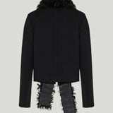 Fendi Shearling-collar wool blouson