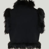 Fendi embroidered wool and fox fur gilet