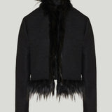Fendi Fox-trimmed bouclé wool blouson