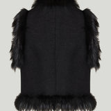 Fendi Fox-trimmed bouclé wool gilet