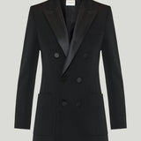 Saint Laurent Double-breasted grain de poudre jacket