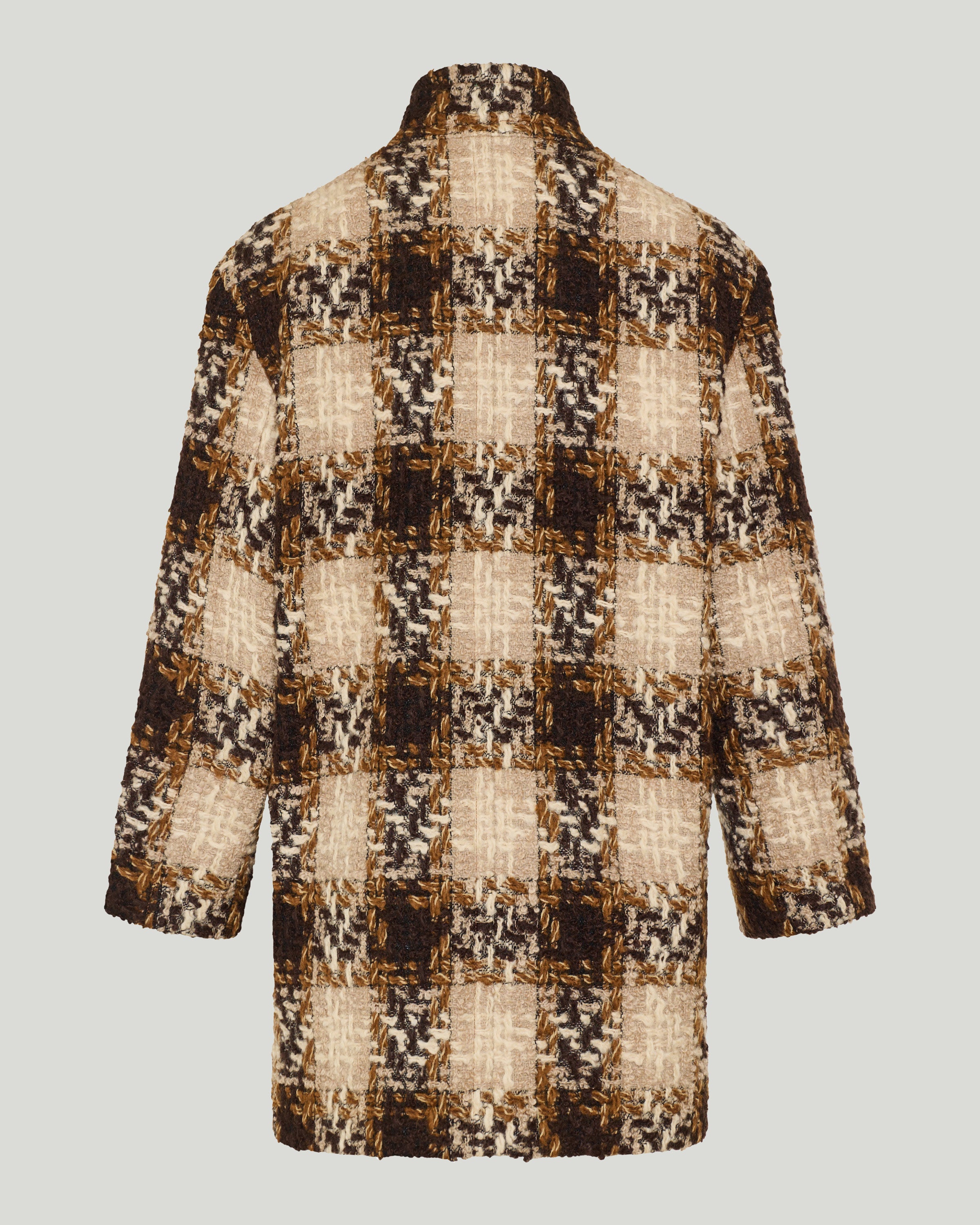 Saint Laurent Checked wool-blend tweed jacket – Luisa World