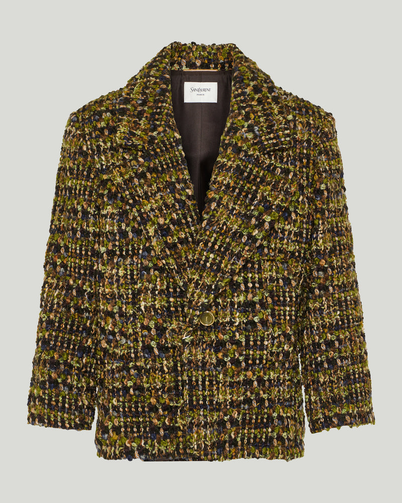 Saint Laurent Wool-blend bouclé blazer