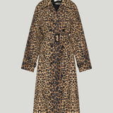 Saint Laurent leopard-print nylon trench coat
