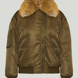 Saint Laurent Fur-collar puffer jacket