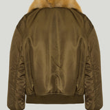 Saint Laurent Fur-collar puffer jacket