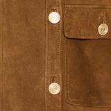 Saint Laurent Paneled suede jacket