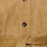 Saint Laurent belted suede coat