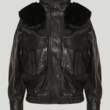 The Frankie Shop Napa hooded leather jacket