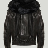 The Frankie Shop Napa hooded leather jacket