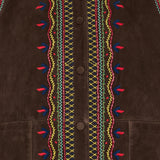 Monoki Volga embroidered suede jacket