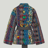 Monoki Patchwork print kimono jacket