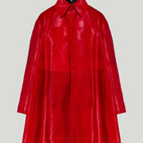 Alaïa Pony calfskin A-line coat