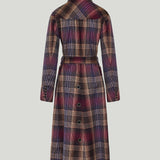 Rabanne checked wool belted coat