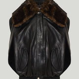 Rabanne leather cape jacket