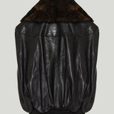 Rabanne leather cape jacket