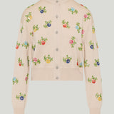 Rabanne floral-embroidered wool cardigan