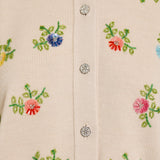 Rabanne floral-embroidered wool cardigan