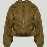 Balmain Panelled cropped satin jacket