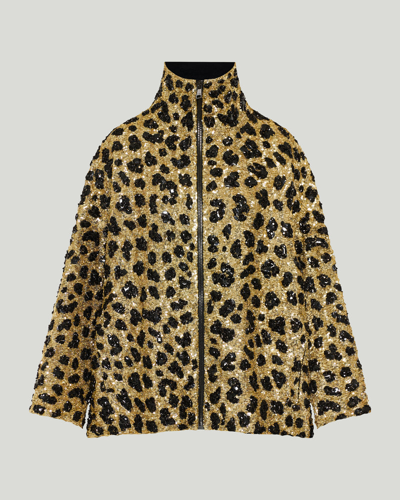Balmain Embellished leopard jacket
