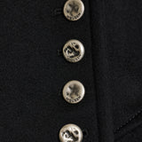 McQueen Ruffle-collar wool peplum coat